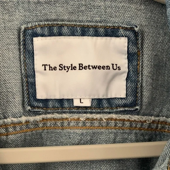 The Top Romance Blue Distressed Jean Jacket​​ - Picture 3 of 14